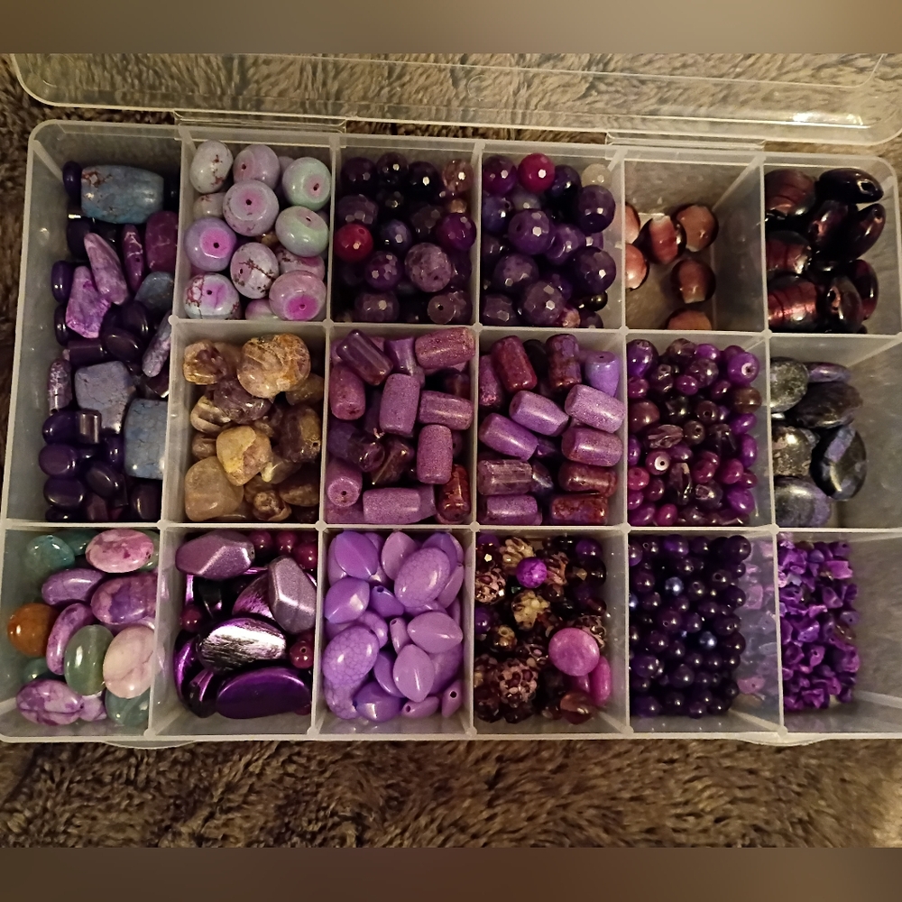 Purple Bead Mixed Lot